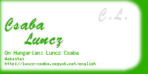 csaba luncz business card